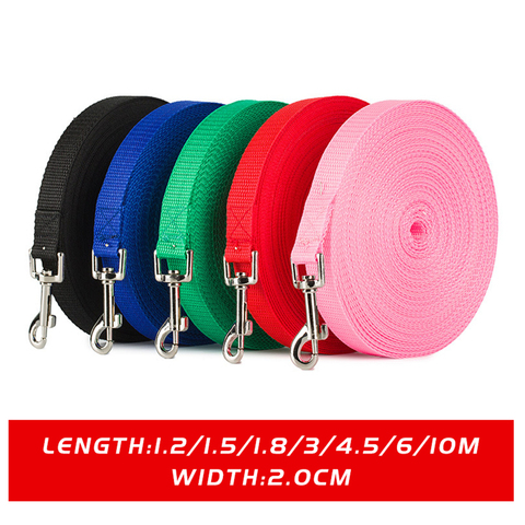 1.2m-10m plus long laisses pour animaux de compagnie corde en plein air formation en cours d'exécution chien laisse ceinture PP chiens plomb pour Chihuahua petit et grand chien produit ► Photo 1/6