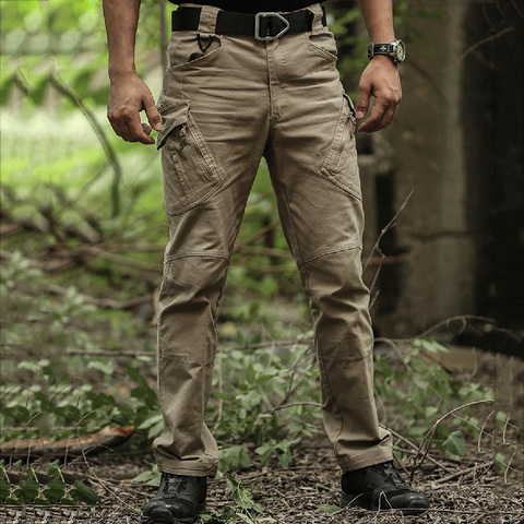 Pantalon Cargo pour homme IX9, pantalon Cargo tactique de ville de haute qualité, pantalon militaire de l'armée SWAT, en coton, extensible, Flexible, pantalon décontracté ► Photo 1/6