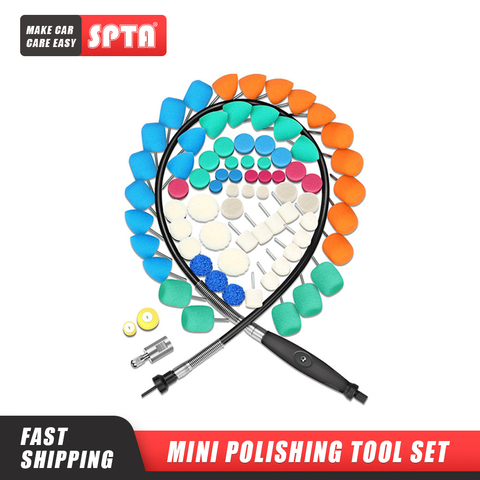 SPTA Mini Machine à polir voiture beauté détaillant polisseuse outils d'extension Kit de polissage pour polisseuse rotative ► Photo 1/6