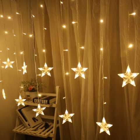 Guirlande lumineuse LED féerique en forme d'étoile, pour noël, décoration d'intérieur, fête, mariage, vacances ► Photo 1/5