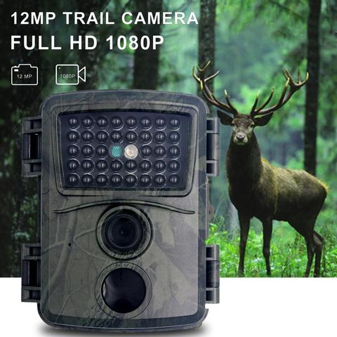 Caméra de chasse de sentier 12MP 1080P avec capteurs infrarouges caméra de Vision nocturne activée par le mouvement extérieur pour la surveillance des animaux ► Photo 1/6