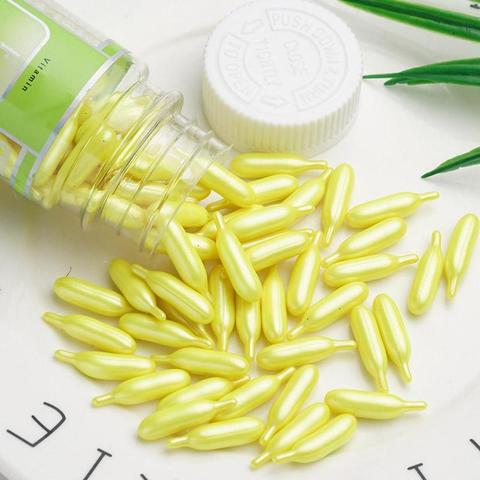 Capsules à vitamine E, hydratantes, crème blanchissante pour la peau, sérum contre les taches de rousseur, 90 pièces/flacon ► Photo 1/6