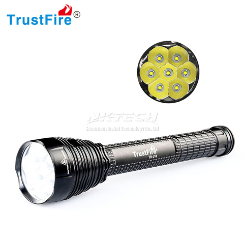 TrustFire TR-J18 lampes de poche LED 8500Lumen 5-Mode 7x XML-T6 torche LED haute puissance Super lumineux pour la pêche vélo Camping randonnée ► Photo 1/6