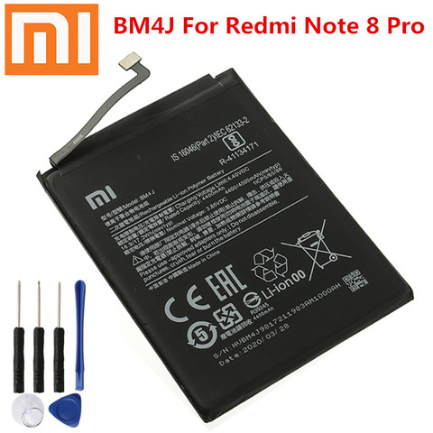 2022 ans 100% batterie BM4J originale de 4500mAh pour Xiaomi Redmi Note 8 Pro Note 8 Pro batterie de téléphone de remplacement d'origine outils gratuits ► Photo 1/2