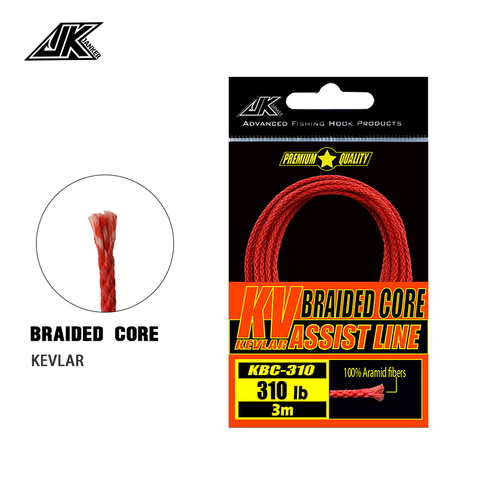 JK KBC – leurre de pêche en Kevlar, ligne d'assistance, robuste, tressé, 8 brins, rouge, crochet d'assistance, 100/150/190/230/310LB ► Photo 1/6