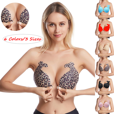 Femmes Silicone Invisible soutien-gorge Push Up dauphin soutiens-gorge Up soutien-gorge bande autocollants Anti vide poitrine pâte adhésif soutiens-gorge pour les femmes ► Photo 1/6