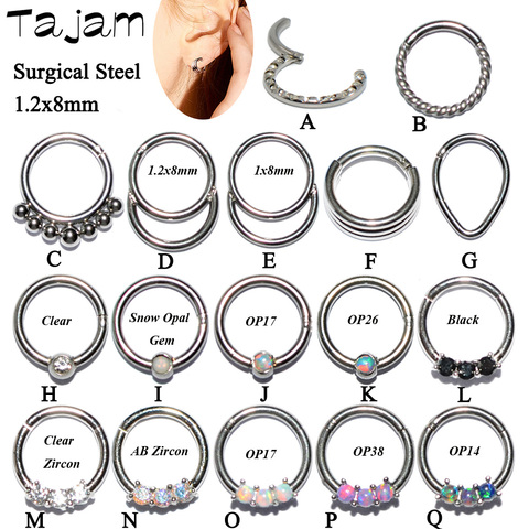 1 pièce acier chirurgical articulé Septum Clicker Segment nez anneau lèvre oreille Cartilage Daith corps Piercing unisexe bijoux 16g ► Photo 1/6