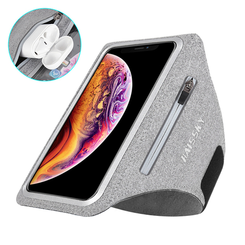 Fermeture à glissière Sport Brassards Pour Airpods Pro Ceinture Main Pochette Pour iPhone 12 11 Pro Max XS XR 7 8 Plus Brassard Pour Samsung S20 ► Photo 1/6