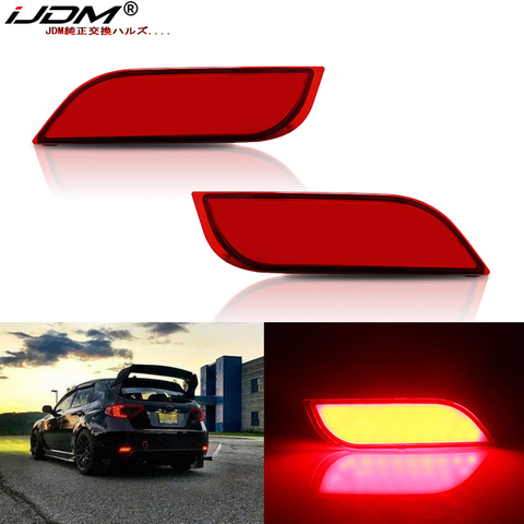 IJDM LED réflecteurs de pare-chocs pour Subaru Impreza WRX ou WRX STi XV Crosstrek, fonction comme queue, lampes de frein et lampes de brouillard arrière ► Photo 1/6