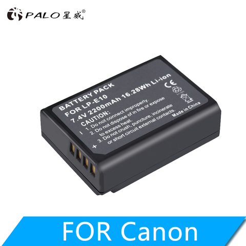 PALO LP-E10 LPE10 LP E10 batterie pour appareil photo Canon EOS 1100D 1200D 1300D 2000D 4000D Rebelles T3 T5 T6 BAISER X50 X70 Batterie L10 ► Photo 1/6