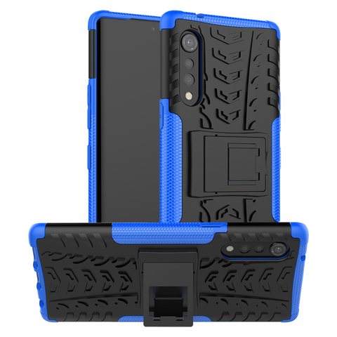 Pour housse LG velours étui Anti-coup pare-chocs robuste armure support couverture arrière pour LG velours Silicone étui de téléphone pour LG velours 5G ► Photo 1/6