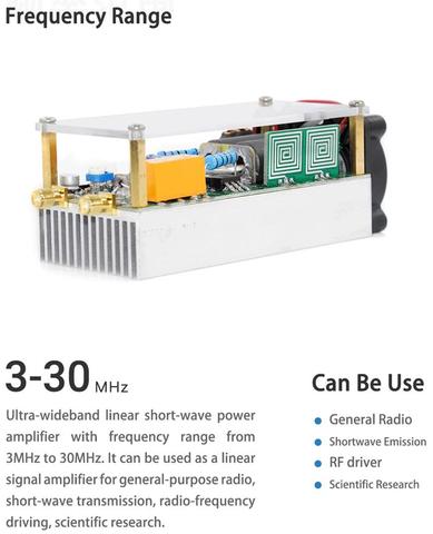 Amplificateur de puissance à ondes courtes 100w, 3-30Mhz, RF LPF pour QRP FT817 KX3 /Xiegu X5105 G90 G90S G1M/KN-Q10 + boîtier + ventilateur ► Photo 1/6