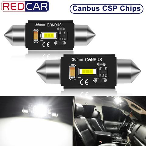 2 pièces C5W C10W, plaque d'immatriculation pour dôme Auto, puce CSP Canbus sans erreur, Super lumineuse, lampe LED, 31mm 36mm 39mm 41mm ampoule LED ► Photo 1/6