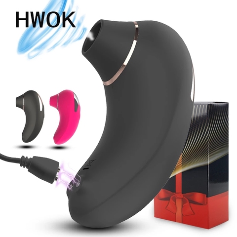 HWOK-vibrateur d'aspiration orale, 9 vitesses, jouets sexuels vibrants pour femmes, stimulateur clitoridien en mamelon en langue, Masturbation ► Photo 1/6