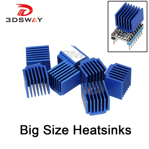 3DSWAY 3D Imprimante Pièces 4 pcs/lot Moteur pas à pas Pilote dissipateurs De Chaleur Bloc De Refroidissement Radiateur pour TMC2100 LV8729 DRV8825 Modules D'entraînement ► Photo 1/5