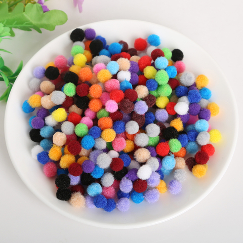 Pom balle en peluche douce multicolore, fait à la main pour jouets d'enfants, fournitures artisanales de bricolage, 300 pièces de 10mm ► Photo 1/6