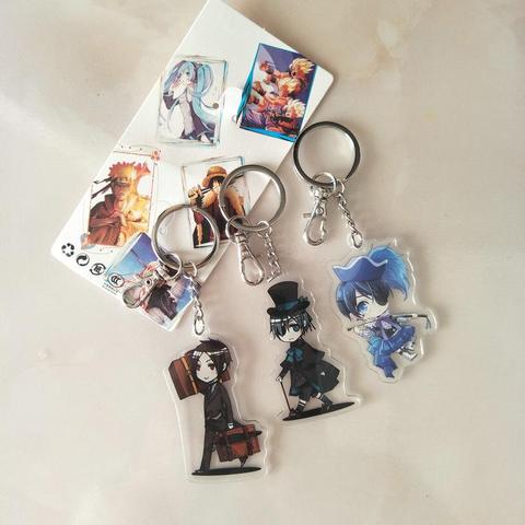 Kuroshisuji noir majordome anime acrylique porte-clés pendentif porte-clés Cosplay entourant porte-clés ornement ► Photo 1/6