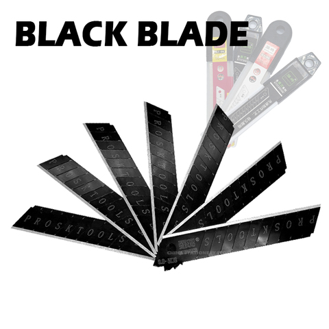 Lame noire couteau utilitaire lame épaissie V lettre forte Durable 10 18mm Art couteau lame ► Photo 1/5