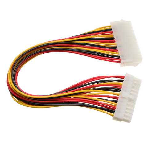 Câble d'extension d'alimentation mâle à 24 broches 30cm, ATX 24 broches pour PC PSU TW, connecteur de plomb d'alimentation interne ► Photo 1/6