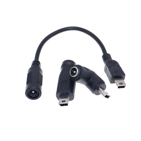 Convertisseur d'alimentation à 90/180 degrés cc, 1 pièce, adaptateur Mini USB mâle à Jack femelle 5.5x2.1mm pour ordinateur portable ► Photo 1/6