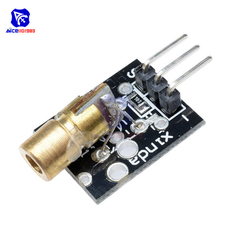 Diymore – Module émetteur de capteur Laser rouge KY-008 6mm 5mW, Diode à points, tête en cuivre pour Arduino UNO MEGA 2560 ► Photo 1/5