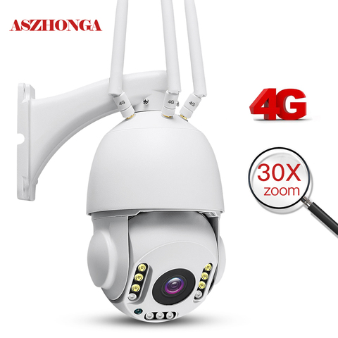 Caméra de Surveillance extérieure PTZ IP WIFI 3G/4G HD 5MP/1080P, dispositif de sécurité domestique sans fil, avec Zoom optique x30 et Vision nocturne infrarouge et carte SIM ► Photo 1/6