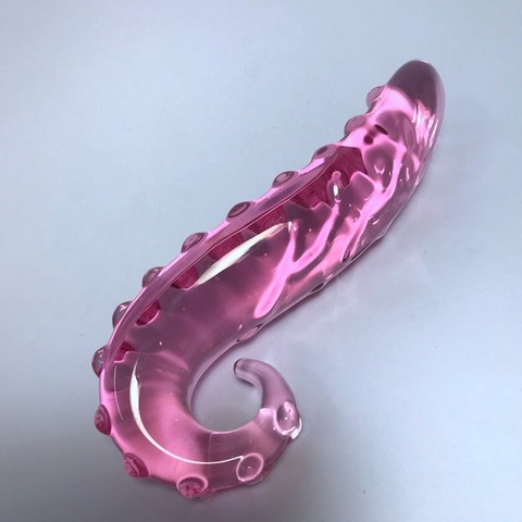 Godemiché réaliste en verre rose pour femme, Plug Anal, pour adulte ► Photo 1/5