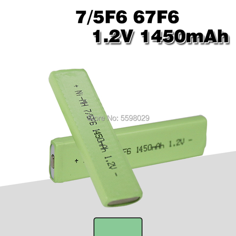 Batterie rechargeable 1.2V Ni-Mh 7/5F6, 1450mAh, 7/5 F6, cellule de Chewing-Gum pour baladeur MD, lecteur CD cassette ► Photo 1/6