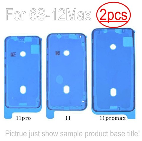 2 pièces Imperméable Ruban Adhésif Colle Autocollant Pour iPhone 12 mini 11 pro max XS XR X 8 6s 7 plus Boîtier Avant Cadre de L'écran LCD ► Photo 1/6