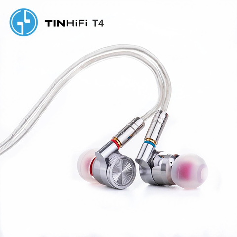 TINHIFI – écouteurs T4, 10mm, CNT, pilote dynamique, basse, casque, métal, 3.5mm, câble MMCX, TIN T4, T2, P1, S2, F3, ZSX, V90, NO.3, S7 ► Photo 1/6