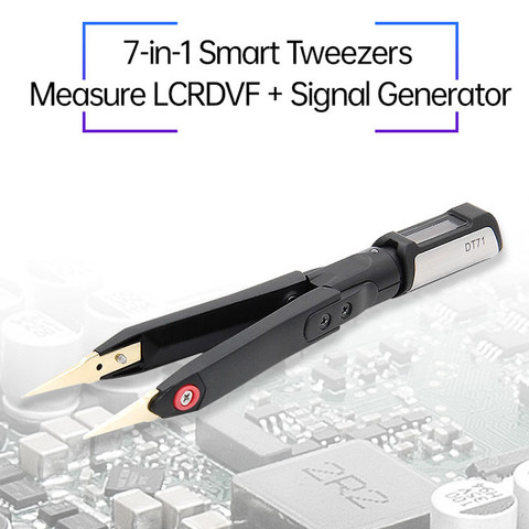 DT71 Mini pince à épiler numérique intelligent SMD testeur Portable LCR mètre Diode résistance condensateur vérificateur 10KHz générateur de Signal balayage automatique ► Photo 1/6