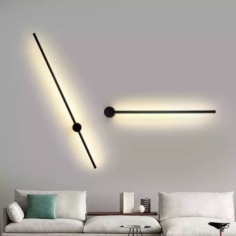 Lampe longue à suspension, applique nordique moderne Simple, arrière-plan de canapé, salon, lampe de chevet, chambre à coucher, mur LED, gratuit Sh ► Photo 1/6