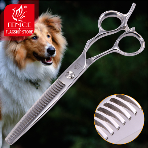 Fenice 6.5 pouces professionnel toilettage pour animaux de compagnie ciseaux chien amincissement ciseaux pour chiens cheveux ► Photo 1/5