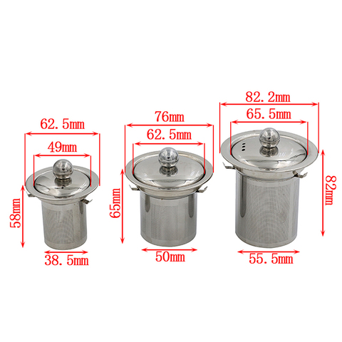 Filtre réutilisable d'herbe d'infuseur de feuille de thé de panier d'infuseur de maille de passoire de thé d'acier inoxydable pour le thé de théière de tasse ► Photo 1/6