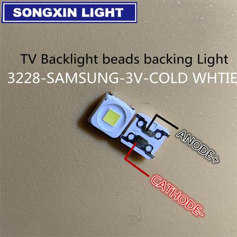 100 pièces réparations spéciales 3255 pouces LED LCD TV rétro-éclairage barre éclairée SMD 2828 LED lampe perles 3V spécial 2828 pour SAMSUNG ► Photo 1/6