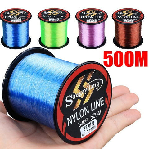 Sougayilang-ligne de pêche en Nylon, fil de pêche en mer, Monofilament Durable, 500m, 6 couleurs, Super forte, Rock ► Photo 1/6