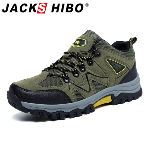 Jackshibo randonnée chaussures en amont bottes pour hommes en plein air Trekking tourisme bottes Camping chaussures escalade sport baskets ► Photo 1/6