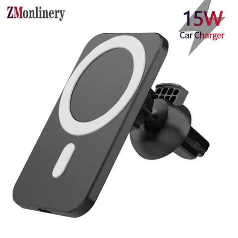 ZMonlinery – chargeur de voiture sans fil 15W Magsafe, pour iPhone 12 Pro Max, support de téléphone magnétique, pour iPhone 12 Mini ► Photo 1/5