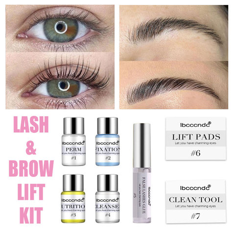 Pro Cils & Sourcils Ascenseur Permanente Cils Ascenseur Kit D'extension Curling cils Perming Lotion pour L'usage À La Maison Salon Front De Stratification ► Photo 1/6