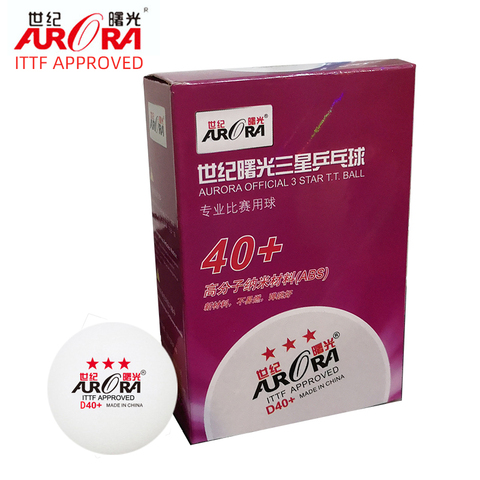 Balles de Ping-Pong approuvées par AURORA ITTF balles de Ping-Pong en plastique d'abs de boule de 3 étoiles 40 + mm pour le Ping-Pong de Tenis de Table de jeu ► Photo 1/6