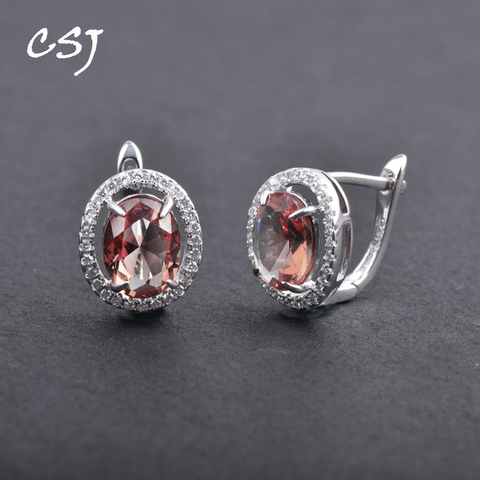 CSJ élégant diaspora Zultanite boucles d'oreilles en argent sterling bijoux fins femmes Femme dame mariage engagement fête ou maman boîte-cadeau ► Photo 1/6