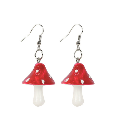 Boucles d'oreilles en forme de champignon, pendentif, mignon, pendentif en forme de champignon, bijoux pour filles, cadeaux ► Photo 1/6