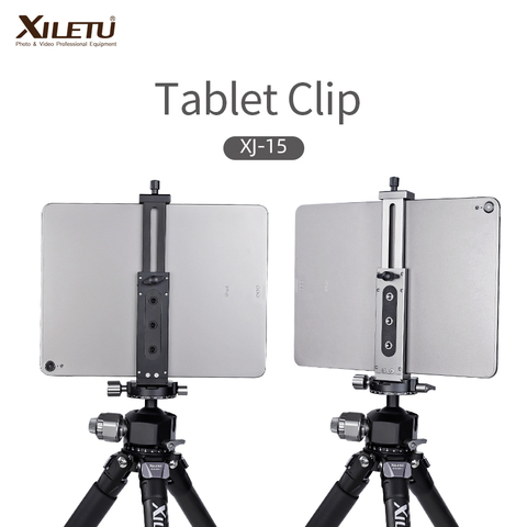 XJ-15 universel en alliage d'aluminium tablette support de support de téléphone pince trépied support réglable pour téléphones mobiles Ipro tablettes 12.9in ► Photo 1/6