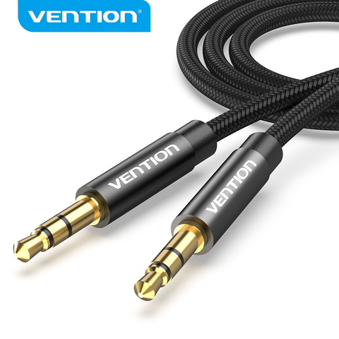 Vention 3.5mm câble Audio tissu tresse 3.5 jack à jack aux cordon 1 m 1.5 m 2 m 3 m casque haut-parleur AUX câble pour iphone 8 voiture MP3 ► Photo 1/6