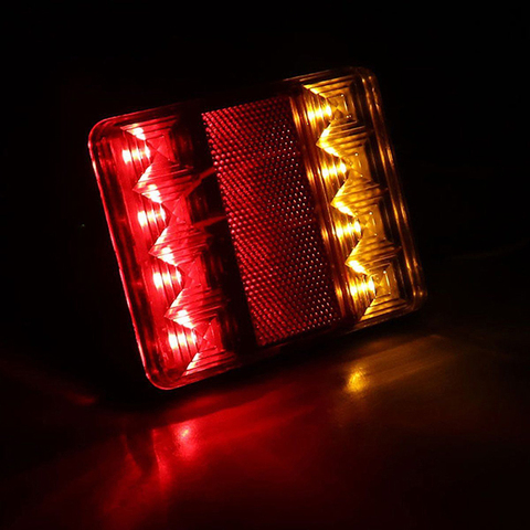 Étanche 8 LED feux arrière feux d'avertissement feux arrière étanche Tailight pièces pour caravanes de remorque DC 12V ► Photo 1/6