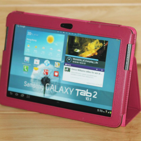 Étui à rabat en cuir Pu pour Samsung Galaxy Tab 2, tablette de 10.1 pouces, GT-P5100 P5110 P5113 P7500 P7510, GT-P5110 P5100 ► Photo 1/6