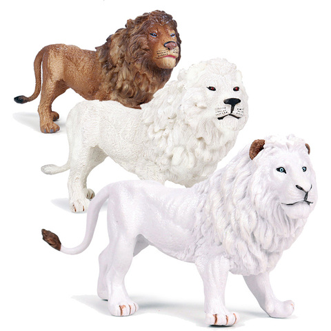 Grande taille Jungle sauvage Lions famille Simulation oursons animaux PVC figurines modèle mignon Collection éducative jouet pour enfants ► Photo 1/6