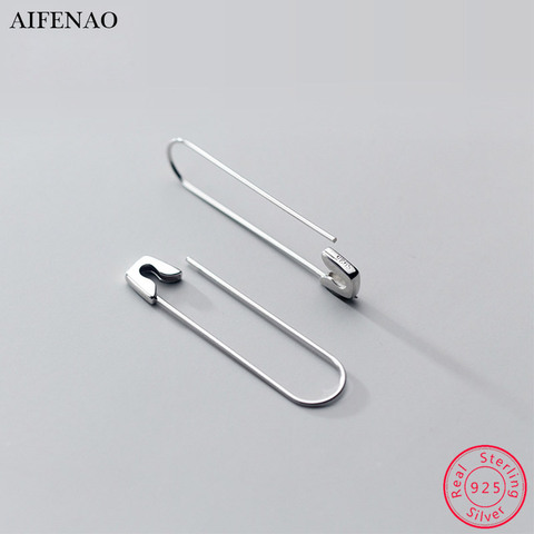 100% 925 argent Sterling trombone trombone boucles d'oreilles pour femmes fille Piercing petite épingle de sûreté boucles d'oreilles de luxe bijoux Brincos ► Photo 1/6