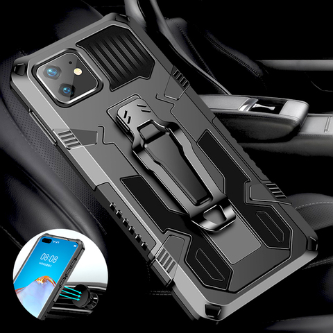 Coque antichoc pour iPhone 12 11 Pro Max Mini XR XS X 7 8 6 S 6 S Plus SE 2022 iPhone12 pince de ceinture de téléphone couverture d'armure hybride robuste ► Photo 1/6