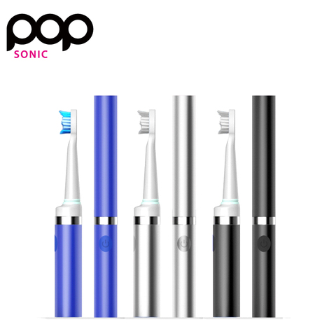 POP – Brosse à dents électrique Sonic à piles mince,kit portable de voyage pour aller partout, ► Photo 1/2